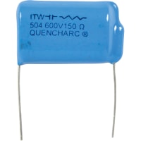 Cornell-Dubilier Ntwrk;RC Snubber;Met Polyester;Cap 0.5 uF;Res 150 Ohms;Pwr-Rtg 0.5 W;Radial