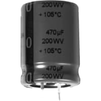 Cornell-Dubilier Capacitor, Aluminum Electrolytic, Cap 15000uF, Tol20%, Snap In, 25V, 25X45