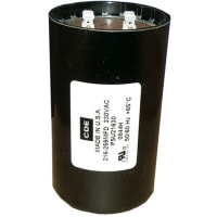 Cornell-Dubilier Capacitor, Al Electrolytic, Cap 72-86 uF, Tol, Vol-Rtg 110/125 VAC, Quick Connect