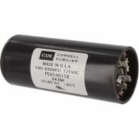 Cornell-Dubilier Capacitor, 540 to 648 uF, 110/125 VAC, 50 to 60 Hz, -40 C, +65 C, 10% (Max.)