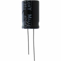 Cornell-Dubilier Capacitor, Aluminum Electrolytic, 470 uF, 20%, 35 VDC, Radial, 13x20mm, ESR 0.4 Ohms