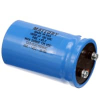 Cornell-Dubilier Capacitor, Alum Electrolytic, 0.01 F, -10, +75%, 100 VDC, Screw Terminal, 2.5x4.125in