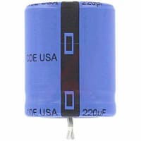 Cornell-Dubilier Capacitor, Al Electrolytic, 2700 uF, 200 WVDC, 250 VDC, +/- 20%, A05, -40 C