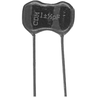 Cornell-Dubilier Capacitor, Mica, Cap 250pF, Tol 5%, Radial DIPped, 500VDC, LS 5.9mm