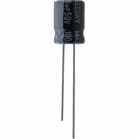 Cornell-Dubilier Capacitor, Al Electrolytic, 100 uF, 20%, 50 VDC, Radial, ESR 1.33 Ohms, 8x11mm