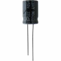 Cornell-Dubilier Capacitor, Al Electrolytic, 220 uF, 20%, 50 VDC, Radial, ESR 0.6 Ohms, 10x16mm