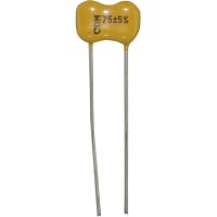 Cornell-Dubilier Capacitor, Mica, Cap 75pF, Tol 5%, Radial DIPped, 500VDC, LS 5.9mm