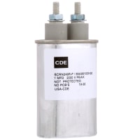 Cornell-Dubilier Capacitor, Paper Foil, Cap 1 uF, Tol 10%, Vol-Rtg 2000 VDC, Screw Term