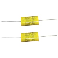 Cornell-Dubilier Capacitor, Polyester Film, Cap 1 uF, Tol 10%, Vol-Rtg 250 VDC, Axial