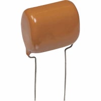 Cornell-Dubilier Capacitor, Polyester Film, Cap 0.56 uF, Tol 10%, Vol-Rtg 100 VDC, Radial, Hockey Crmp