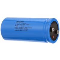 Cornell-Dubilier Capacitor, Alum Electrolytic, 2200 uF, -10, +50%, 350 VDC, Screw Terminal, 2.5x5.625in