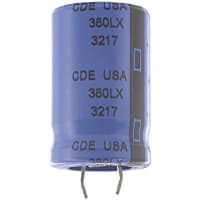 Cornell-Dubilier Capacitor, Al Electrolytic, 4700 uF, 50 WVDC, 63VDC, +/- 20%, H03, Snap-in Mount