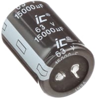 Cornell-Dubilier Aluminum Electrolytic Radial Capacitor, 15000 pF, 63V, 20%