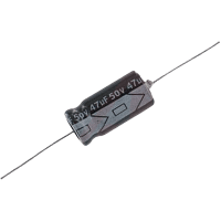 Cornell-Dubilier Capacitor, Al Electrolytic, 47 uF, 0 to 35 WVDC, 44 VDC, +/-20%, Axial Leaded