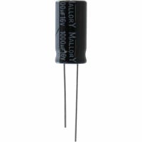 Cornell-Dubilier Capacitor, Aluminum Electrolytic, 1000 uF, 20%, 16 VDC, Radial, 10x21mm, ESR 0.24 Ohms