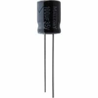 Cornell-Dubilier Capacitor, Aluminum Electrolytic, 100 uF, 20%, 35 VDC, Radial, 8x11.5mm, ESR 1.86 Ohms