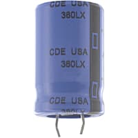 Cornell-Dubilier Capacitor, Al Electrolytic, 22000 uF, 25 WVDC, 32 VDC, +/- 20%, J05, -40 C