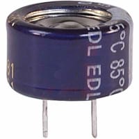 Cornell-Dubilier Capacitor;Aluminum Electronic (EDL) Stacked Coin;1.00 F;5.5 Volt;Max Res. 50