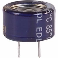 Cornell-Dubilier Capacitor;Aluminum Electronic (EDL) Stacked Coin;.047 F;5.5 Volt;Max Res. 12