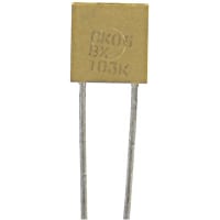 Cornell-Dubilier Capacitor, Ceramic, Cap 0.01 uF, Tol 10%, Vol-Rtg 200 VDC, Radial, BX