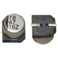 Cornell-Dubilier 1uF 50 V dc Aluminum Capacitor B, AVS Series 1000 (Shelf) h, 2000 h 4 x 5.4mm