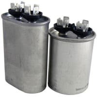 Cornell-Dubilier Capacitor, PolyproMetallized, Cap40uF, Tol10%, Vol-Rtg370VAC, QC, Rnd, CaseS