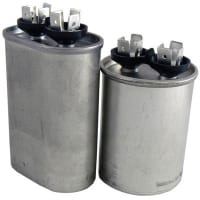 Cornell-Dubilier Capacitor, PolyproMetallized, Cap35uF, Tol10%, Vol-Rtg370VAC, QC, Rnd, CaseS