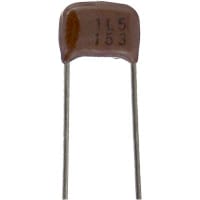 Cornell-Dubilier Capacitor, 0.015 uF, 50 VDC/40 VAC, +/- 5%, 1% (Max.) @ 25 C, 1 kHz