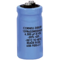 Cornell-Dubilier Capacitors, Aluminum Electrolytic, Screw Terminal 6300UF 100V 10%+75%