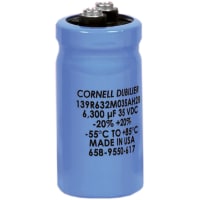 Cornell-Dubilier Capacitors, Aluminum Electrolytic, Screw Terminal 18000uF 16V 20% Tol.