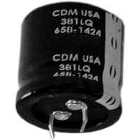 Cornell-Dubilier Capacitors, Aluminum Electrolytic, Snap In 1000uF 160V 20% tol.