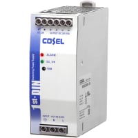 Cosel U.S.A. Inc. Power Supply, AC-DC, 24V, 10A, 85-264V In, Enclosed, DIN Rail, PFC, 240W, KHE Series