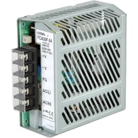 Cosel U.S.A. Inc. Power Supply, AC-DC, 24V, 2.1A, 187-528V In, Enclosed, DIN, Switching, 50W, FCA Series