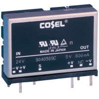 Cosel U.S.A. Inc. Isolated DC-DC Converter, Vin 36 - 72 V dc, Vout 5V, I/O isolation 500V