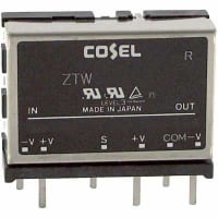 Cosel U.S.A. Inc. DC-DC Converter, Out -15, +15VDC, In 9 to 18VDC, Thru-Hole, Enclosed, 1.5W, 2