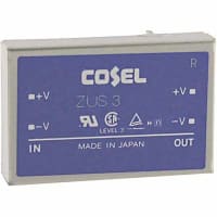 Cosel U.S.A. Inc. DC-DC Converter, 12V, 0.25A, 36-72V In, Enclosed, Thru Hole, Switching, ZU Series