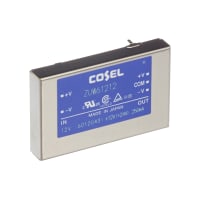 Cosel U.S.A. Inc. DC-DC Converter, 12V, 0.25A, -12V, 0.25A, 9-18V In, Enclosed, Thru Hole, ZU Series