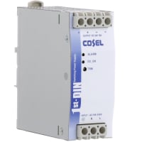 Cosel U.S.A. Inc. Power Supply, AC-DC, 24V, 10A, 85-264V In, Enclosed, DIN Rail, PFC, 240W, KHN Series