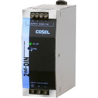 Cosel U.S.A. Inc. Power Supply, AC-DC, 48V, 5A, 85-264V In, Enclosed, DIN Rail, PFC, 240W, KLEA Series