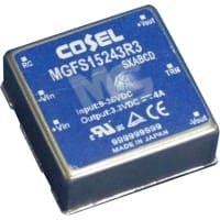 Cosel U.S.A. Inc. DC-DC Converter, 3.3V, 4A, 9-18V In, Encapsulated, Thru Hole, Switching, MG Series