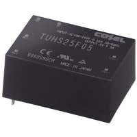 Cosel U.S.A. Inc. Power Supply; AC-Dc; Encapsulated; 25W; 15V@1.7A; 85-264V In; PCB Mount