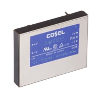 Cosel U.S.A. Inc. DC-DC Converter, 12V, 0.45A, -12V, 0.45A, 9-18V In, Enclosed, Thru Hole, ZU Series