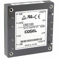 Cosel U.S.A. Inc. DC-DC Converter, 28V, 3.6A, 18-36V In, Enclosed, Telecom, Switching, CBS Series