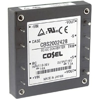 Cosel U.S.A. Inc. DC-DC Converter, 28V, 7.2A, 18-36V In, Enclosed, Telecom, Switching, CBS Series