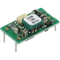 Cosel U.S.A. Inc. DC-DC Converter, 15V, 0.05A, 15V, 0.05A, 4.5-9V In, Open Frame, Thru Hole, ZU Series