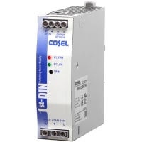 Cosel U.S.A. Inc. Power Supply, AC-DC, 24V, 5A, 85-264V In, Enclosed, DIN, PFC, Industrial, 120W, KHE Series