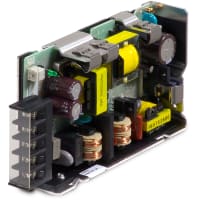 Cosel U.S.A. Inc. Power Supply, AC-DC, 15V, 5A, 85-264V In, Open Frame, Panel Mount, PFC, 75W, PBA Series