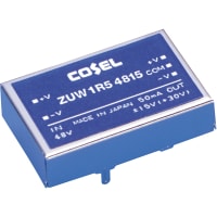 Cosel U.S.A. Inc. DC-DC Converter, 12V, 0.065A, -12V, 0.065A, 36-75VIn, Enclosed, ThruHole, ZUSeries