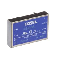 Cosel U.S.A. Inc. DC-DC Converter, 5V, 0.6A, 18-36V In, Enclosed, Thru Hole, Switching, ZU Series