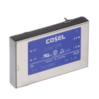 Cosel U.S.A. Inc. DC-DC Converter, 5V, 1.2A, 9-18V In, Enclosed, Thru Hole, Switching, ZU Series